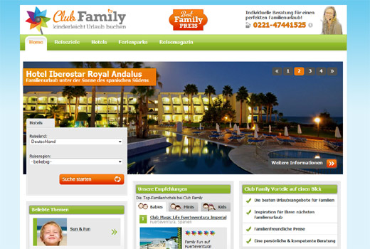 Familienurlaub: Club Family vermittelt familienfreundliche Hotels